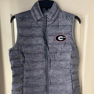 Columbia University of Georgia UGA Gray Vest Size S